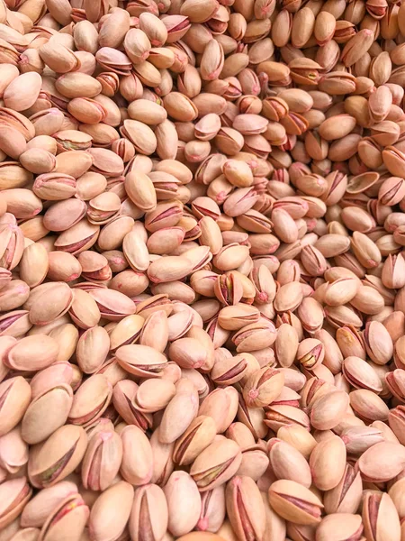 Pistácios Para Venda Fundo Alimentar Fresco Saudável — Fotografia de Stock