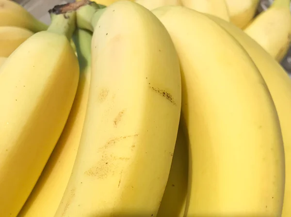 Close Ripe Bananas Healthy Fresh Food Background — Stock Photo, Image