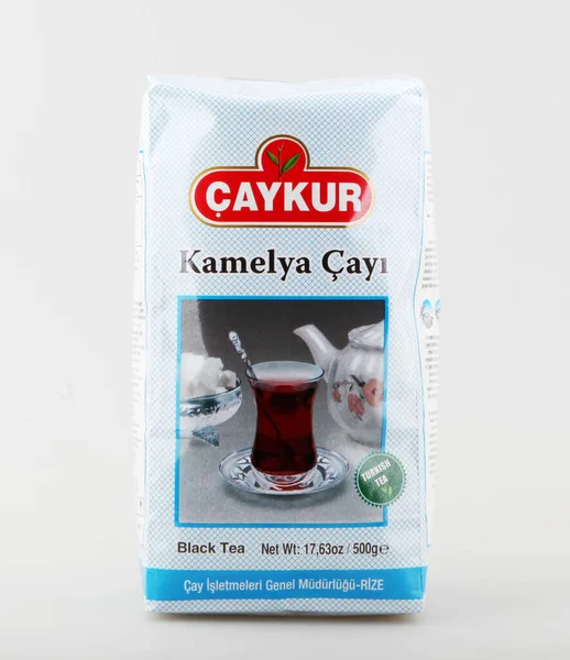 Pomorie Болгарія Лютого 2020 Caykur Turkish Black Tea Kamelya 500 — стокове фото