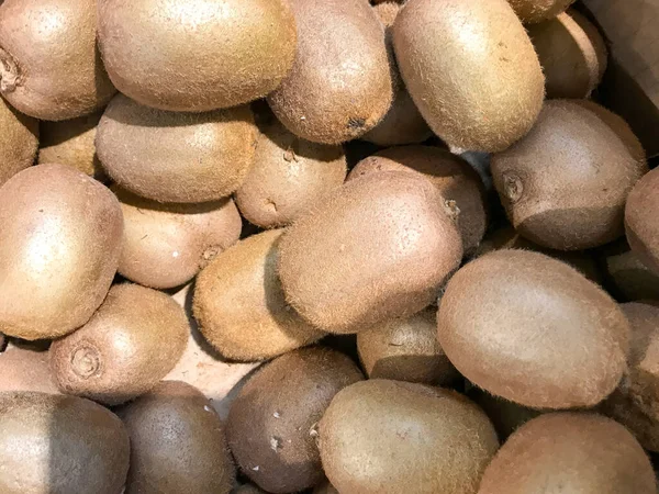 Närbild Kiwifrukt Marknaden Friska Färska Livsmedel Bakgrund — Stockfoto