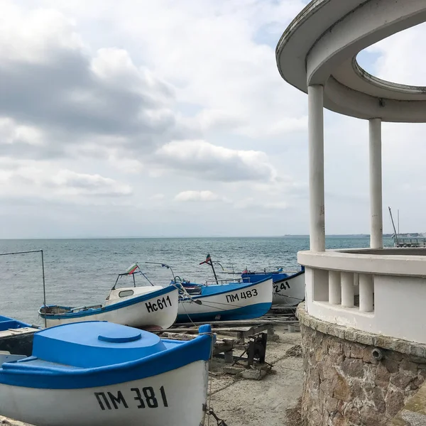 Pomorie Bulgária Março 2020 Barco Pesca Porto — Fotografia de Stock