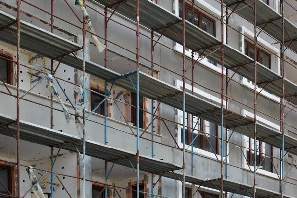 Renovation New Building New Construction External Wall Insulation — Stock Photo, Image