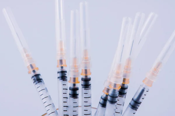 Typisk Medicinsk Spruta Plast Försedd Med Avtagbar Nål Rostfritt Stål — Stockfoto