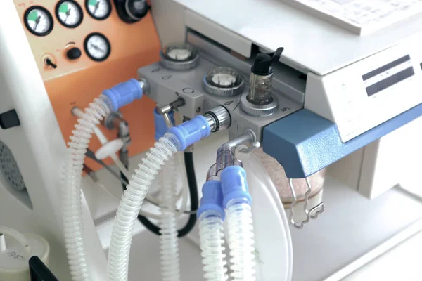 Solunum Cihazının Görüntüsü Hastanenin Solunum Cihazı Hastanın Hayatını Kurtaran Makine — Stok fotoğraf