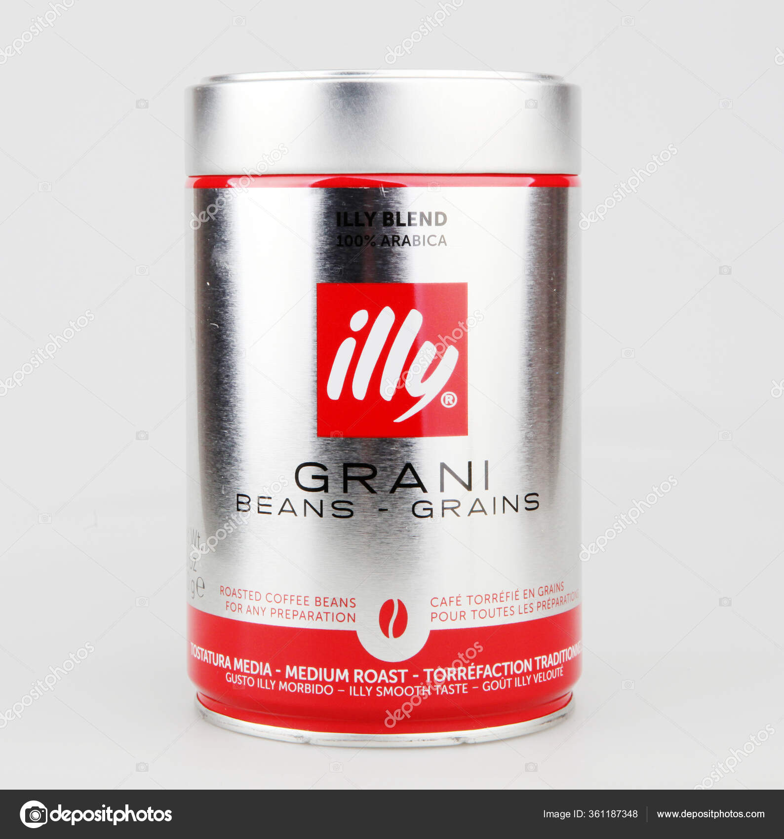 Grains Café Illy 250G Isolé Sur Fond Blanc Illycaff Est — Photo éditoriale  © nenovbrothers #361187348