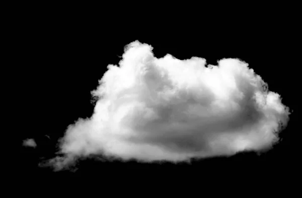 Conjunto Nubes Blancas Aisladas Contra Fondo Negro —  Fotos de Stock