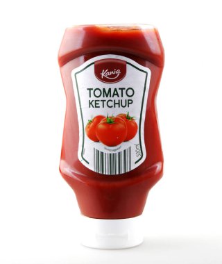 Pomorie, Bulgaristan - 21 Mayıs 2020: Domates Ketçapı - Kania - 500 ml Beyaz Arkaplan Karşıtı