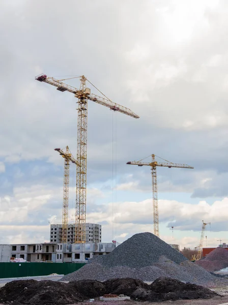 Building tower cranes — Stock Photo, Image