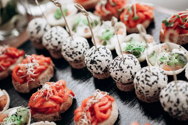 Lezzetli bruschetta aperatif seti