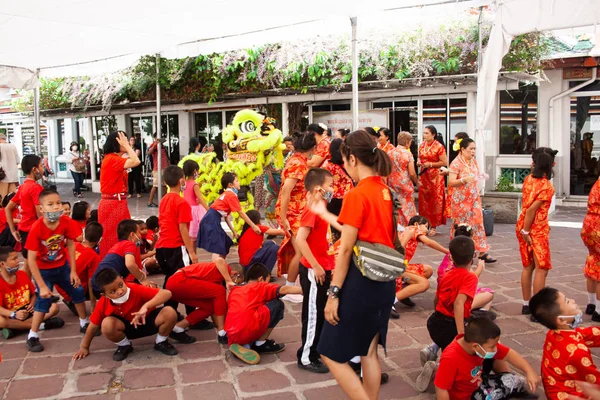 Bangkok, Thailand, January 23, 2020. Wat Pho Buddist temple complex, preparation to celebration Chinese New Year 2020