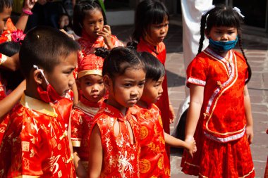 Bangkok, Thailand, January 23, 2020. Wat Pho Buddist temple complex, preparation to celebration Chinese New Year 2020