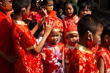 Bangkok, Thailand, January 23, 2020. Wat Pho Buddist temple complex, preparation to celebration Chinese New Year 2020