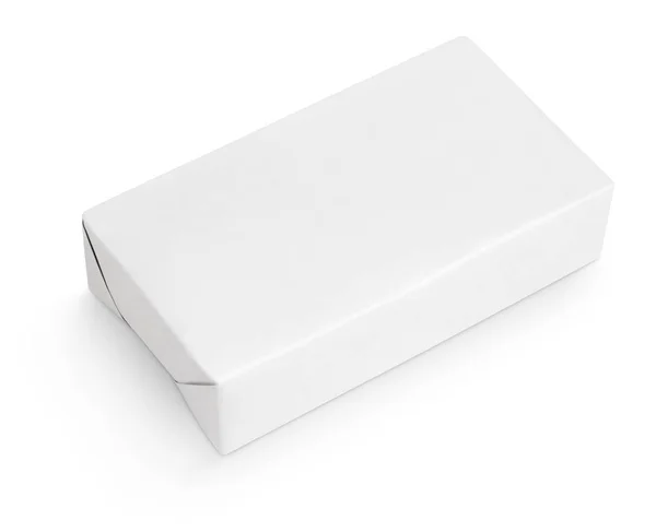 Verspreiden van boter wrap box-pakket geïsoleerd op wit — Stockfoto