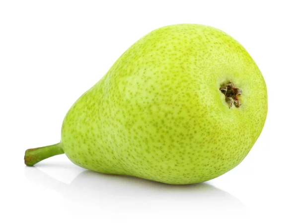 Πράσινο αχλάδι απομονωθεί σε λευκό — Φωτογραφία Αρχείου