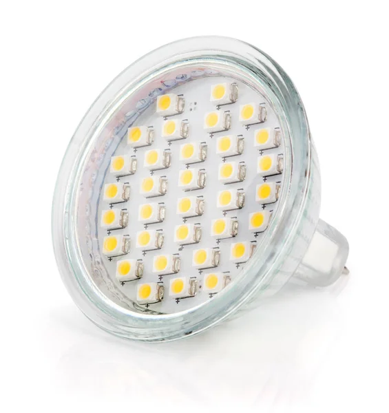 Lâmpada LED isolada em branco — Fotografia de Stock