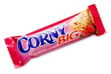 Beyaz izole bayat büyük (kızılcık lezzet) müsli bar