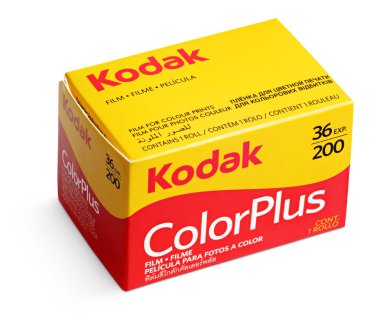 Kodak Colorplus izole üzerinde beyaz arka plan film
