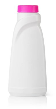 White plastic bottle for liquid laundry detergent clipart