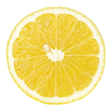 dilim limon narenciye meyve üzerinde beyaz izole