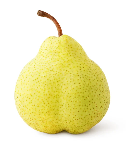 Zielony yellow gruszka owoce na białym tle — Zdjęcie stockowe