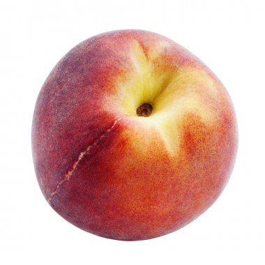 Şeftali beyazda izole edilmiş