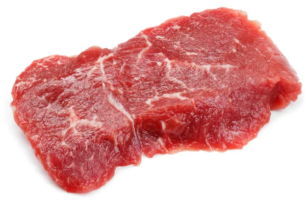 Fresh raw beef steak isolated on white — Stock Photo, Image