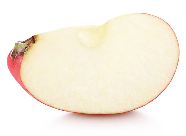 Brød av rød eplefrukt uten frø på hvitt – stockfoto