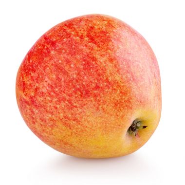 Olgun Kırmızı elma meyve üzerinde beyaz izole