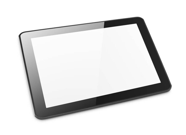Modern tablet pc on white