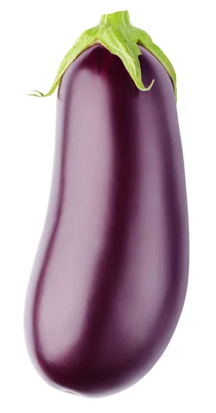 Eggplant vegetable with stem isolated on white — Stock Photo, Image