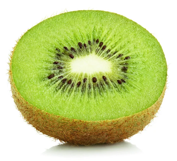 Metà dei kiwi isolati su bianco — Foto Stock