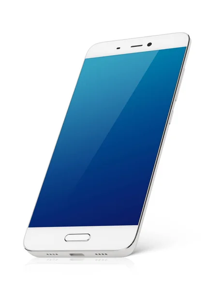 Modern érint-képernyő smartphone elszigetelt fehér — Stock Fotó