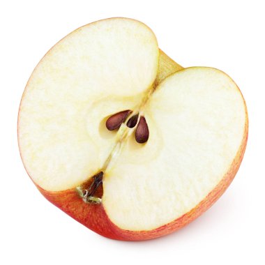 Kırmızı elma meyve yarısı