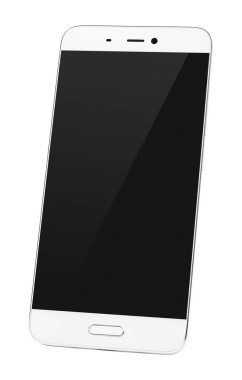 Modern dokunmatik ekran smartphone üzerinde beyaz izole