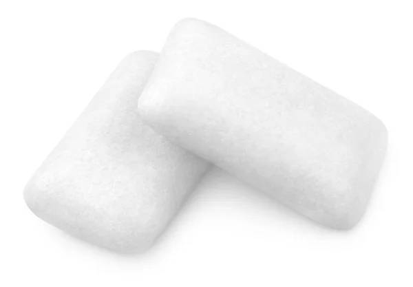 Chewing or bubble gums on white — Stock Photo, Image