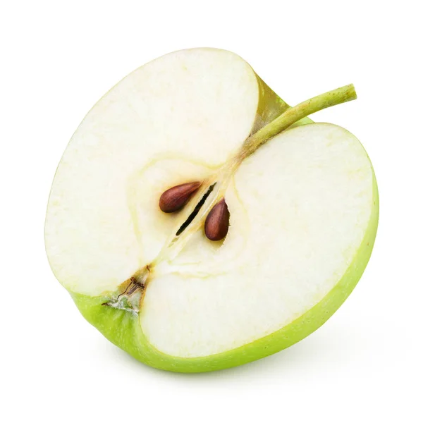 Half of green apple fruit — Stock Photo, Image