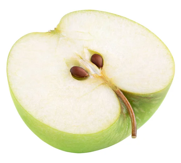 Half of green apple fruit — Stock Photo, Image