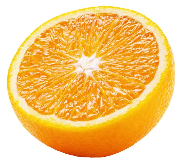 Die Hälfte der orangen Zitrusfrüchte isoliert auf weiß — Stockfoto