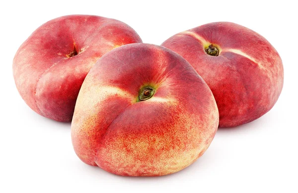 Chinese flat donut peaches isolated on white — Stock Photo, Image