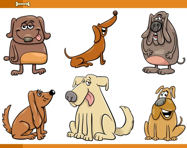 Набор забавных персонажей для собак — стоковый вектор