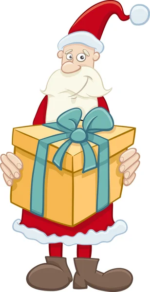 Papá Noel con gran regalo — Archivo Imágenes Vectoriales