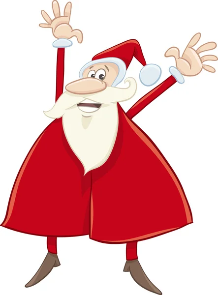 Happy santa claus cartoon — Stock Vector