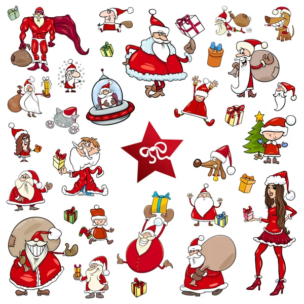 Desenhos animados tema de Natal — Vetor de Stock