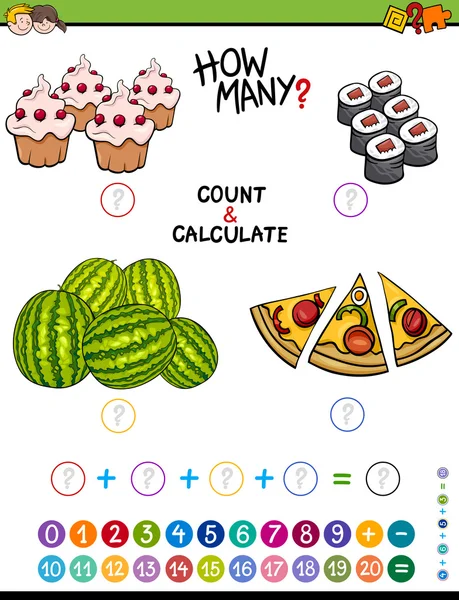 Matematik eğitim etkinliği — Stok Vektör