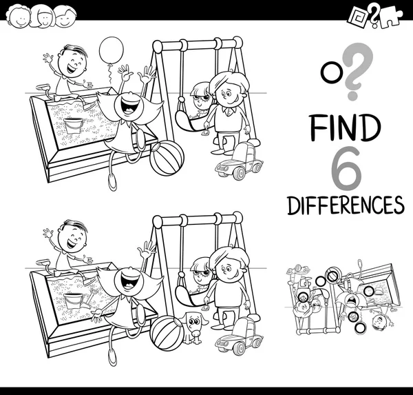 Difference game coloring page — Stock Vector