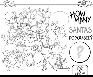 sayfa boyama santas oyun sayma