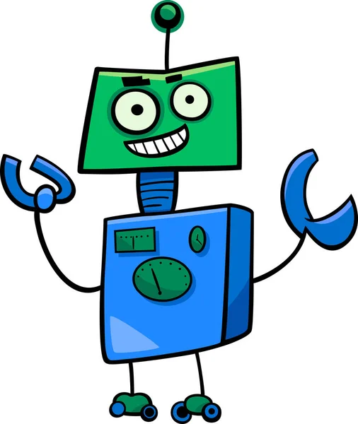 Robot stripfiguur — Stockvector