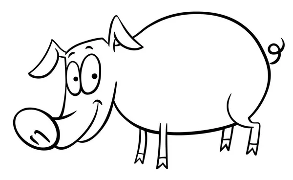 Cartoon pig for coloring page — Stock Vector © izakowski #11810355