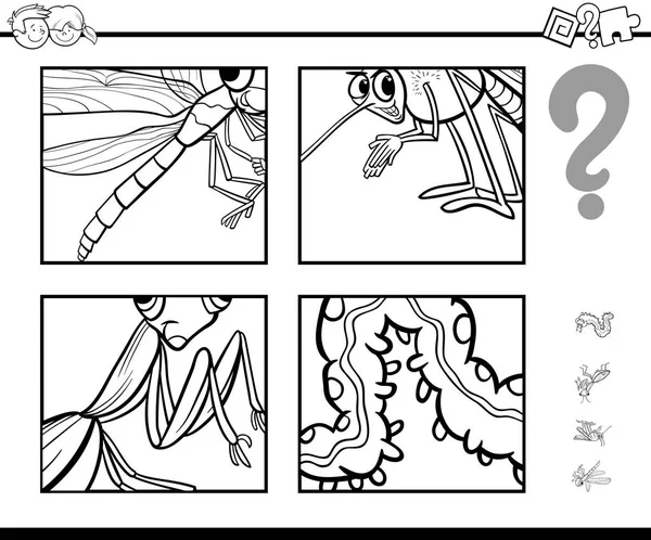 Devinez insectes coloriage — Image vectorielle