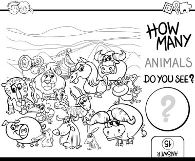 hayvanları boyama saymak